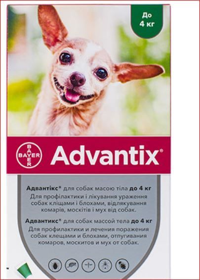 Адвантикс для собак до 4 кг №4 Байер 