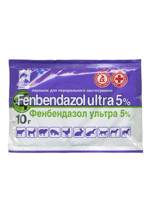 Фенбендазол ультра 5% пор.перор.10гр Олка