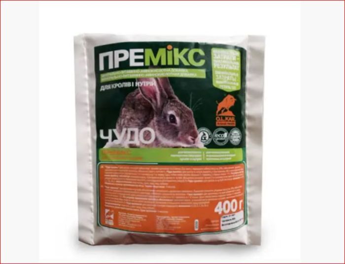 Премикс Чудо для кроликов и нутрий 400 гр