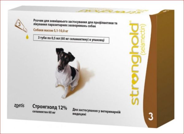 Стронгхолд для собак 5-10 кг, 3 пипетки